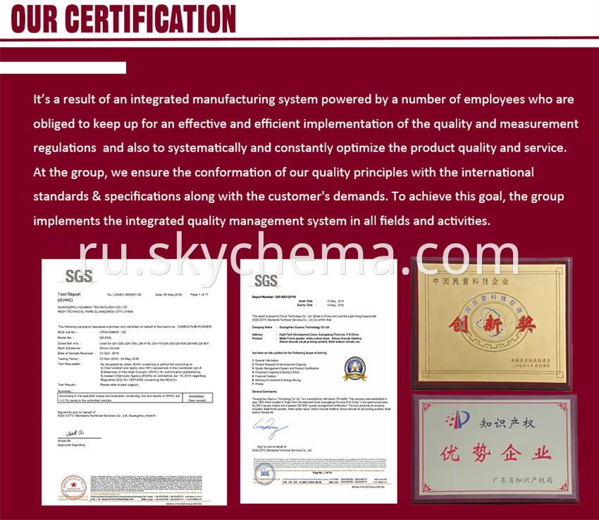 Our Certification